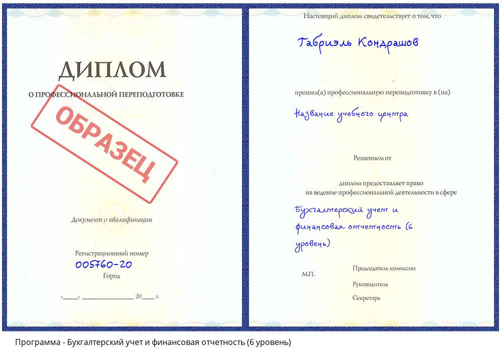 Бухгалтерский учет и финансовая отчетность (6 уровень) Екатеринбург